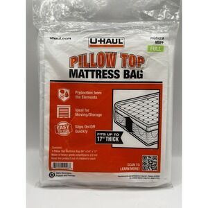 Uhaul Pillow Top Mattress Bag For Full Size Fits 17" Thick (94"x54"x17") New